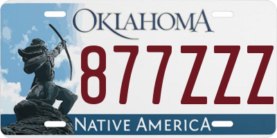 OK license plate 877ZZZ