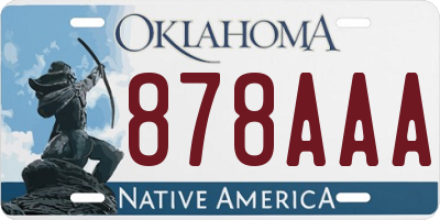 OK license plate 878AAA