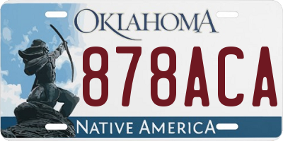 OK license plate 878ACA