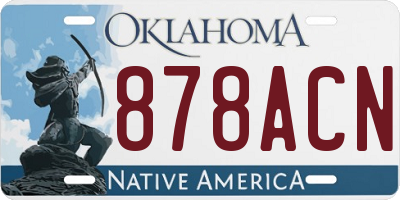 OK license plate 878ACN