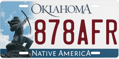 OK license plate 878AFR