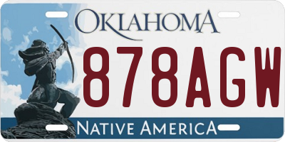 OK license plate 878AGW