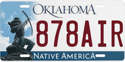 OK license plate 878AIR