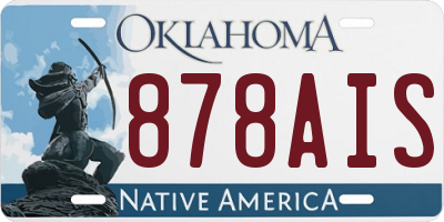 OK license plate 878AIS