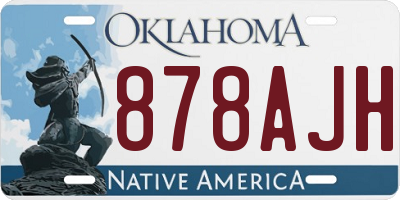 OK license plate 878AJH