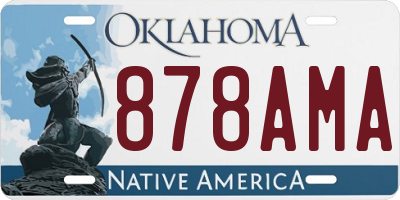 OK license plate 878AMA