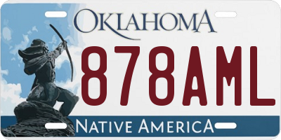 OK license plate 878AML