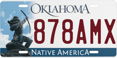 OK license plate 878AMX