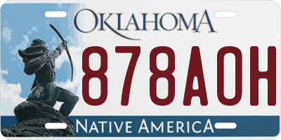 OK license plate 878AOH