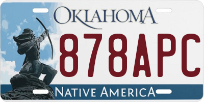 OK license plate 878APC