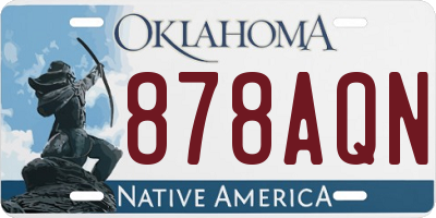 OK license plate 878AQN