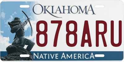OK license plate 878ARU