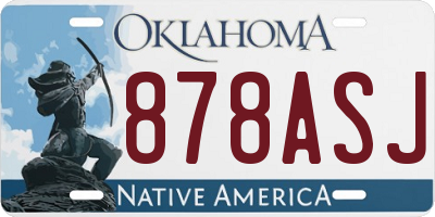 OK license plate 878ASJ