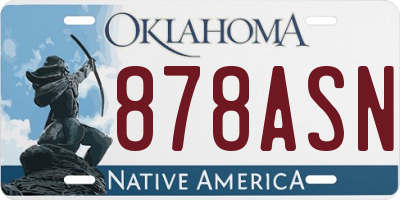 OK license plate 878ASN