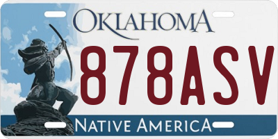 OK license plate 878ASV