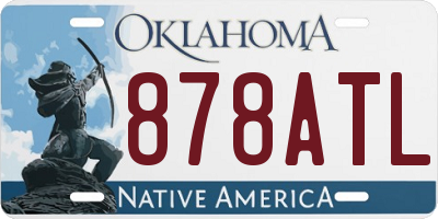 OK license plate 878ATL