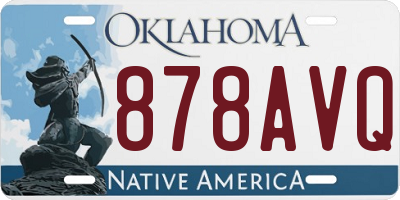 OK license plate 878AVQ
