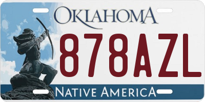 OK license plate 878AZL