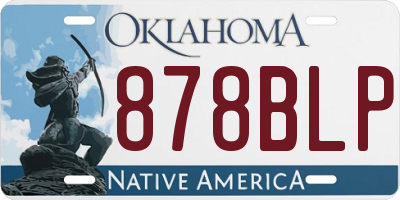 OK license plate 878BLP