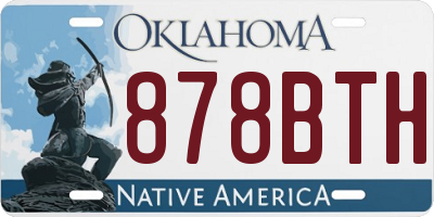 OK license plate 878BTH