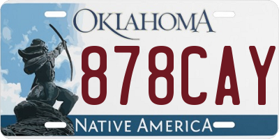 OK license plate 878CAY