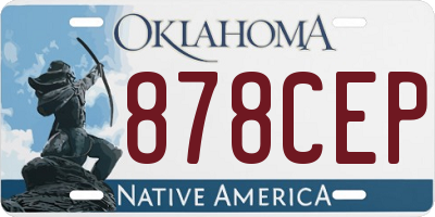 OK license plate 878CEP