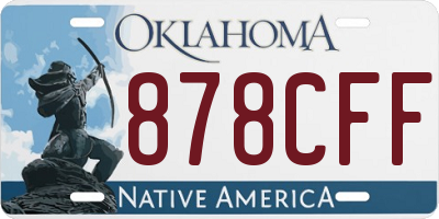OK license plate 878CFF