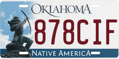 OK license plate 878CIF