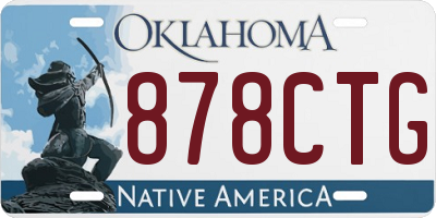 OK license plate 878CTG