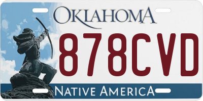 OK license plate 878CVD
