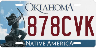 OK license plate 878CVK