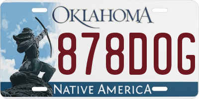 OK license plate 878DOG