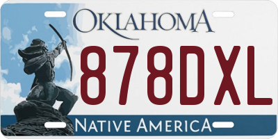 OK license plate 878DXL
