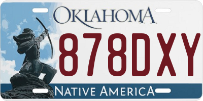 OK license plate 878DXY