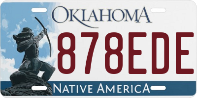 OK license plate 878EDE