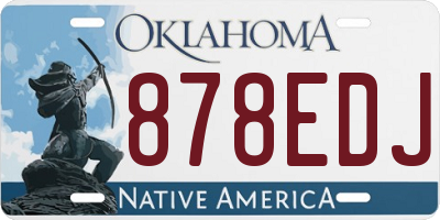 OK license plate 878EDJ