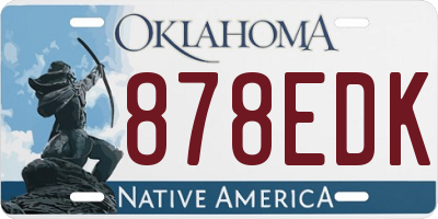 OK license plate 878EDK