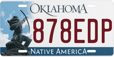 OK license plate 878EDP