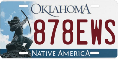 OK license plate 878EWS