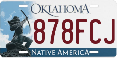 OK license plate 878FCJ