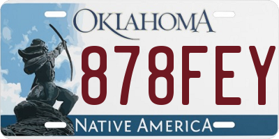 OK license plate 878FEY