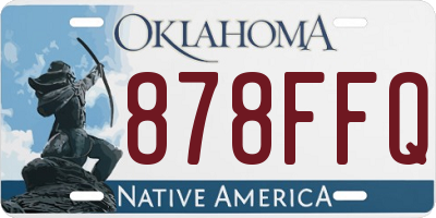 OK license plate 878FFQ