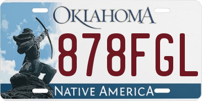 OK license plate 878FGL