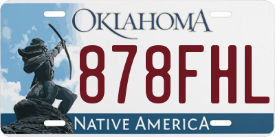 OK license plate 878FHL