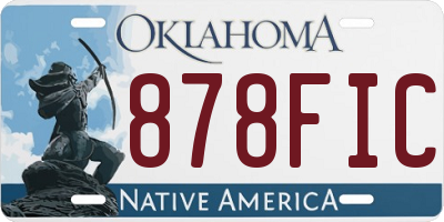 OK license plate 878FIC