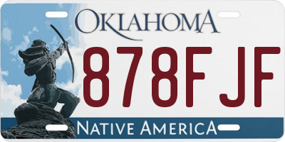 OK license plate 878FJF