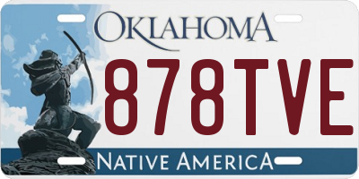 OK license plate 878TVE