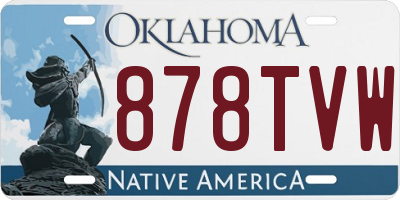 OK license plate 878TVW