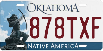 OK license plate 878TXF