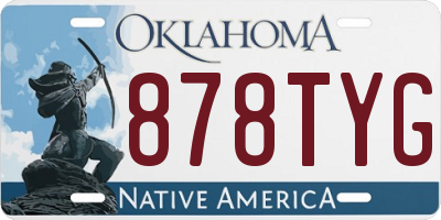 OK license plate 878TYG